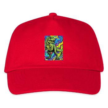 Dinosaurier - Kinder Basecap - Rot - Vorne