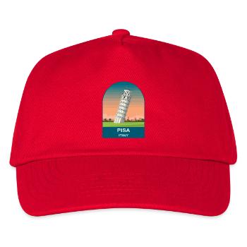 Pisa, Italien Vintage-Reiseplakatkunst - Kinder Basecap - Rot - Vorne