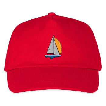 Aufkleber NED7638 - Kinder Basecap - Rot - Vorne
