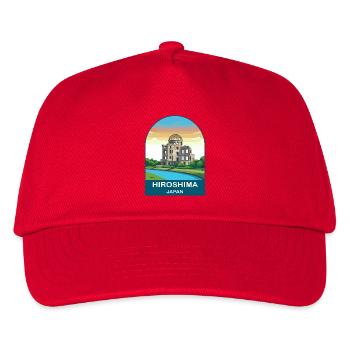 Art d’affiches de voyage vintage à Hiroshima Japan - Casquette de baseball Enfant - rouge - Devant
