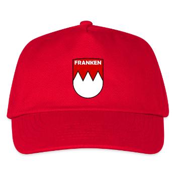 Franken Crest Logo - Kinder Basecap - Rot - Vorne