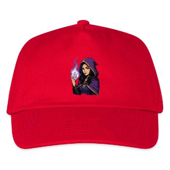 Violette Hexe Magierin - Kinder Basecap - Rot - Vorne