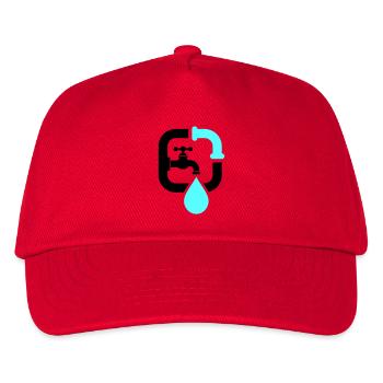 Logo du tuyau de robinet de plombier - Casquette de baseball Enfant - rouge - Devant
