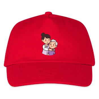 T-shirt aide-soignante kawaii soin personne âgée  - Casquette de baseball Enfant - rouge - Devant
