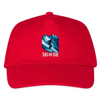 Skieur Assaut Sommital Bleu - Casquette de baseball Enfant - rouge - Devant