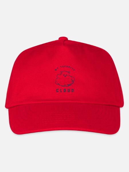 Meine Lieblingswolke - Zwergspitz - Kinder Basecap - Rot