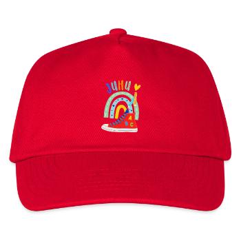 Schulkind  - Kinder Basecap - Rot - Vorne