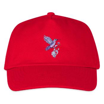 Purple hummingbird with lilac flower - Kids’ Baseball Cap - red - Front