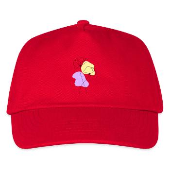 Lineart Poppies Pastel - Kids’ Baseball Cap - red - Front
