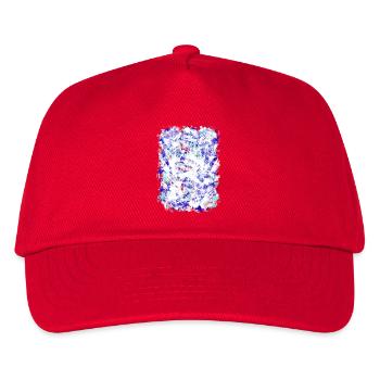 Blue Turquoise Tie-Dye Pattern - Kids’ Baseball Cap - red - Front