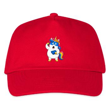 Clumsy Unicorn Paint Roller Fail - Kids’ Baseball Cap - red - Front