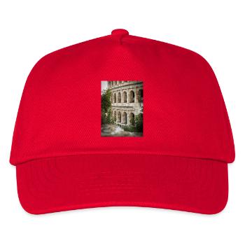 Kolosseumsbögen und Grünflächen - Kinder Basecap - Rot - Vorne