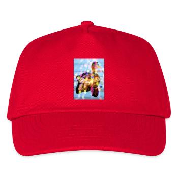 Foto Ente Sonnenstrahlen Motiv von Jörg Langhans - Kinder Basecap - Rot - Vorne