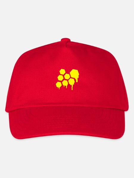 honig_waben_yq1 - Kinder Basecap - Rot