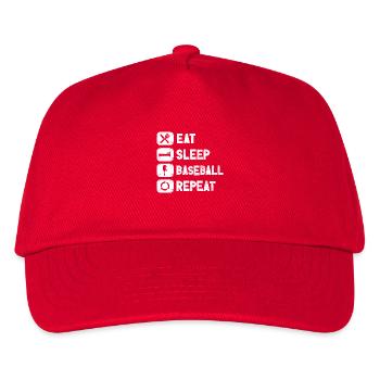 Baseballspieler Baseball Baseballteam Baseballer - Kinder Basecap - Rot - Vorne
