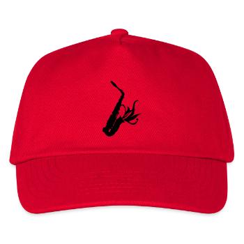 sax saxophone jazz music music Saxophon saxofón - Kids’ Baseball Cap - red - Front