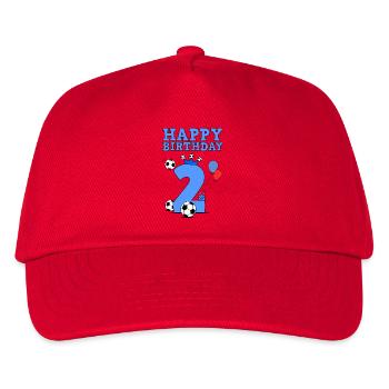 Happy Birthday 2nd birthday for boy - Kids’ Baseball Cap - red - Front