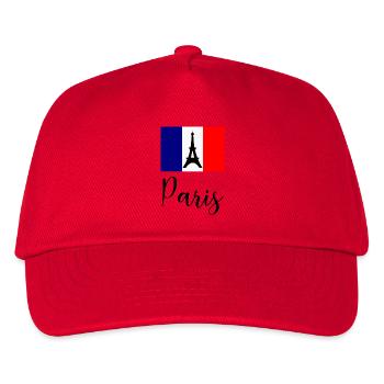 PARIS. HAUPTSTADT. STADT. FRANKREICH. PARISER. PARIS - Kinder Basecap - Rot - Vorne