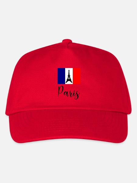 PARIS. HAUPTSTADT. STADT. FRANKREICH. PARISER. PARIS - Kinder Basecap - Rot