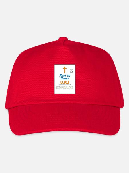 Gedenkdesign Frieden und Glaube Ironisch - Kinder Basecap - Rot