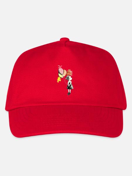 Ballonmädchen Aquarellfarben - Kinder Basecap - Rot