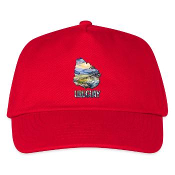 Watercolor Map of Uruguay - Kids’ Baseball Cap - red - Front