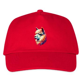 Polygonal Alpaca - Kids’ Baseball Cap - red - Front