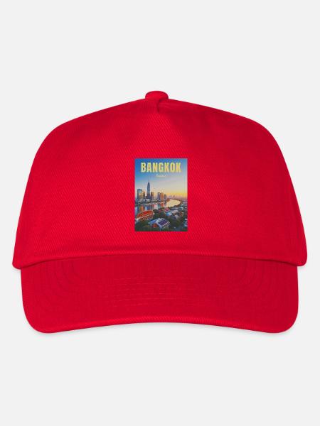 Bangkok City Thailand - Kinder Basecap - Rot