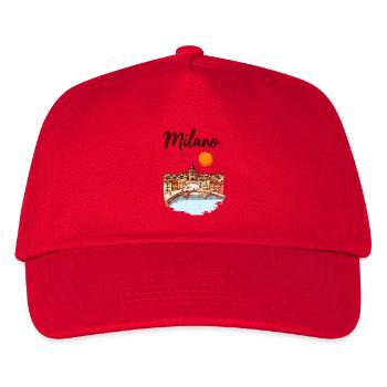 Mailand Skyline – Italiens Mode- und Designmetrop - Kinder Basecap - Rot - Vorne