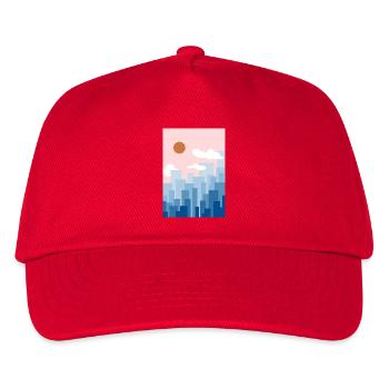 Skyline rosa - Kinder Basecap - Rot - Vorne