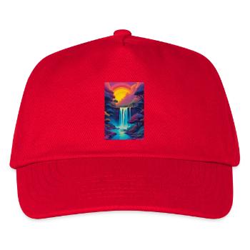 Landscape at sunset - Kids’ Baseball Cap - red - Front