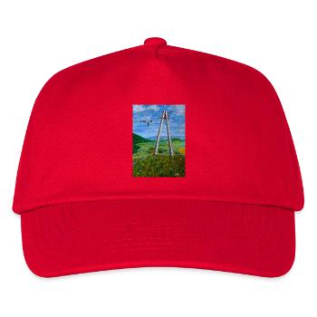 Reflections on Rural Power Lines - Kids’ Baseball Cap - red - Front