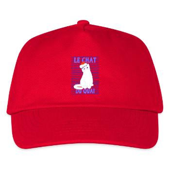 Weiße Katze vom Kai - Kinder Basecap - Rot - Vorne