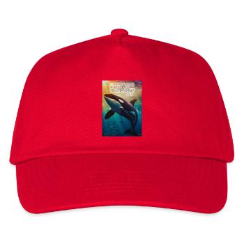 Orca Underwater Hope Verse - Kids’ Baseball Cap - red - Front