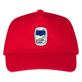 Vol de nuit au-dessus des fenêtres nuageuses - Casquette de baseball Enfant - rouge - Devant