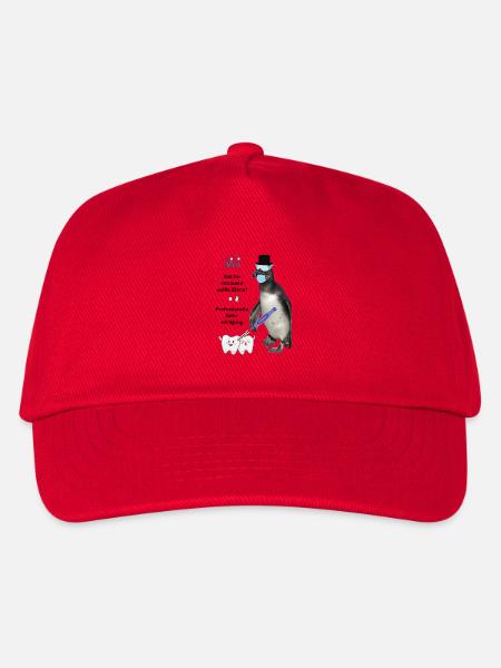 Teeth cleaning, funny decoration waiting room, practice - Kids’ Baseball Cap - red
