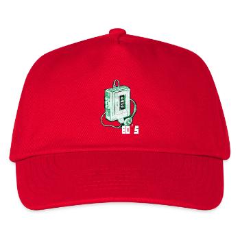 80er Jahre - Kinder Basecap - Rot - Vorne