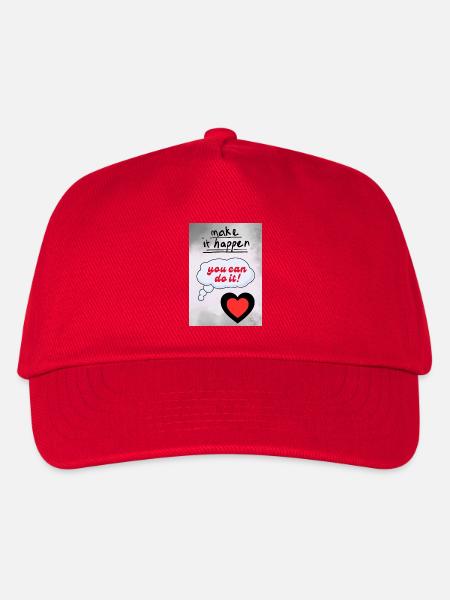 Mach es wahr – You can do it Herz - Kinder Basecap - Rot
