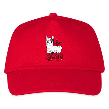 Be Amazing Alpaca Blumenkrone - Kinder Basecap - Rot - Vorne