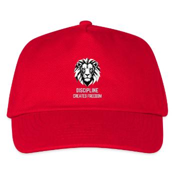 Disziplin schafft Freiheit, Löwe - Kinder Basecap - Rot - Vorne