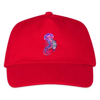 Lost in the Deep Jellyfish – Bioluminescent Ocean  - Kids’ Baseball Cap - red - Front