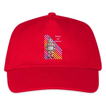 Robots and Rainbows Retro Robot - Kids’ Baseball Cap - red - Front