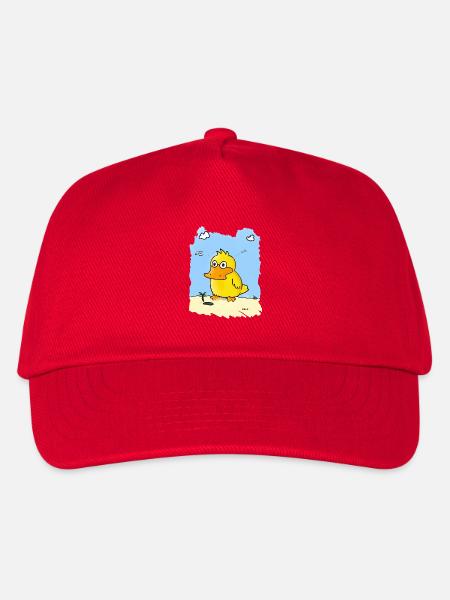 Sand Duck Light Beam - Kids’ Baseball Cap - red