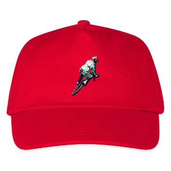 Neon NBMX Rider Action Print - Kids’ Baseball Cap - red - Front