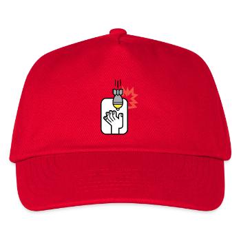 Hand with Bomb Detonator Graphic - Kids’ Baseball Cap - red - Front