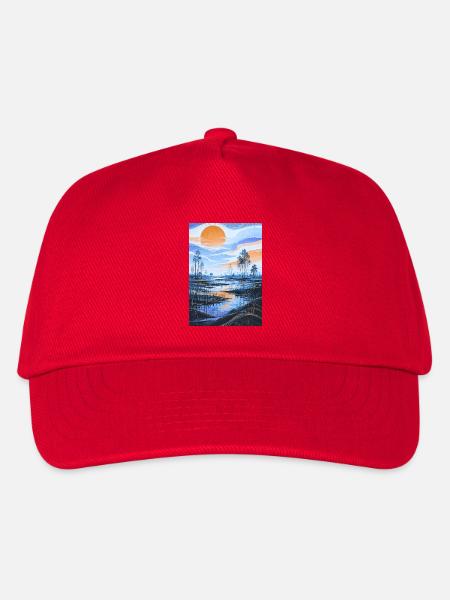 Feuchtgebietsträume — Blauer Himmel - Kinder Basecap - Rot