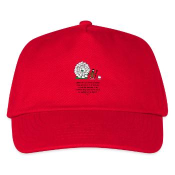 Shepherd and flock: comic scene - Kids’ Baseball Cap - red - Front