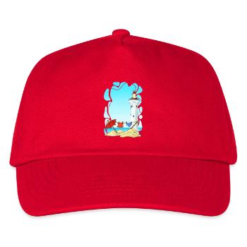 Lighthouse on Sunny Beach - Kids’ Baseball Cap - red - Front