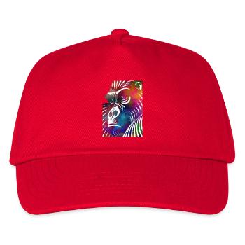 Portrait of a Gorilla - Kids’ Baseball Cap - red - Front