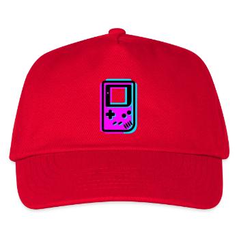 Retro Handheld Konsole Glitch - Kinder Basecap - Rot - Vorne